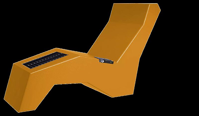 Sitzbank LOUNGER SUNSOLAR in RAL 2011 tieforange