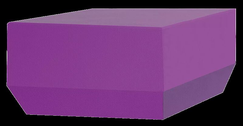 Sitzbank JUST small, Ausführung rechts, in RAL 4006 verkehrspurpur