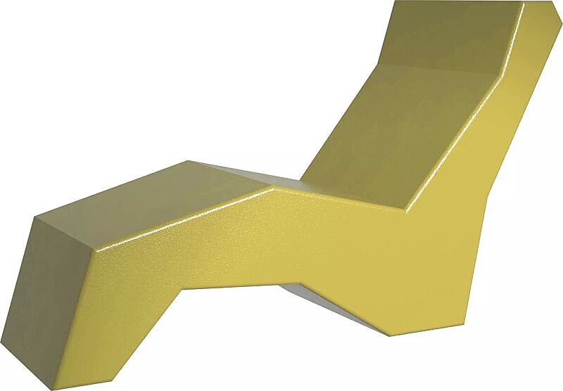 Liegebank LOUNGER BEACH in RAL 1006 maisgelb