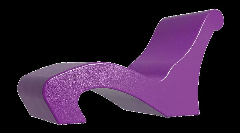 Liegebank LOUNGER GRACE in RAL 4006 verkehrspurpur
