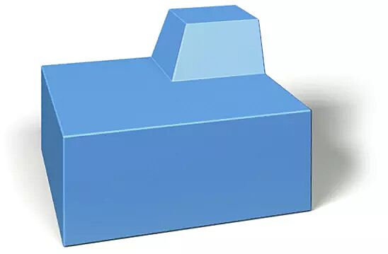 Sitzelement CLASSIC LINE - Outer Corner, mit kleiner Rückenlehne, in RAL 5012 lichtblau