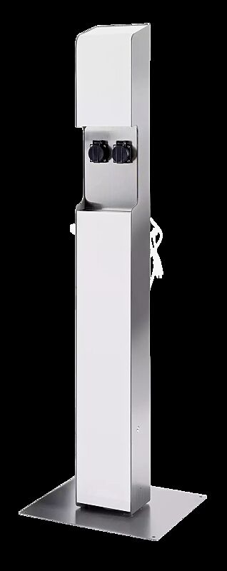 Ladesäule CAVAN, ohne Zugangsautorisierung, Edelstahl