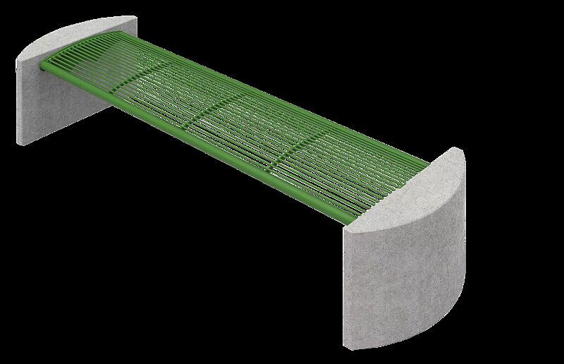 Sitzbank TAURUS ohne Rückenlehne, in RAL 6018 gelbgrün