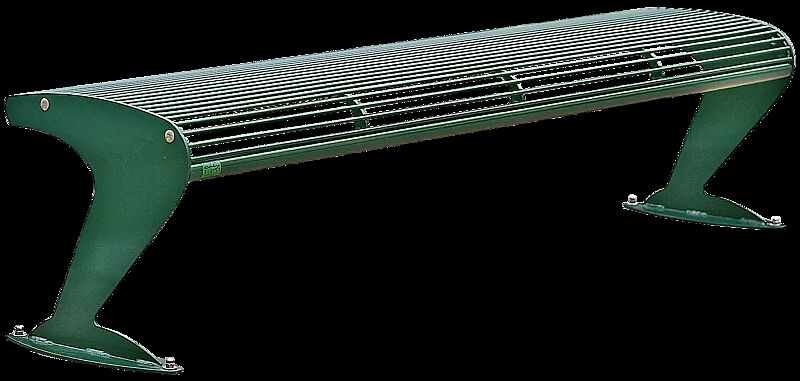 Sitzbank ALBATROS ohne Rückenlehne, in RAL 6005 moosgrün