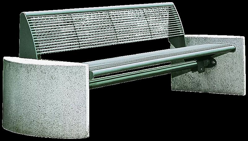 Sitzbank TAURUS mit Rückenlehne, in RAL 6005 moosgrün