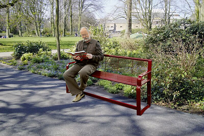 Seniorenbank ETHOS in RAL 3003 rubinrot