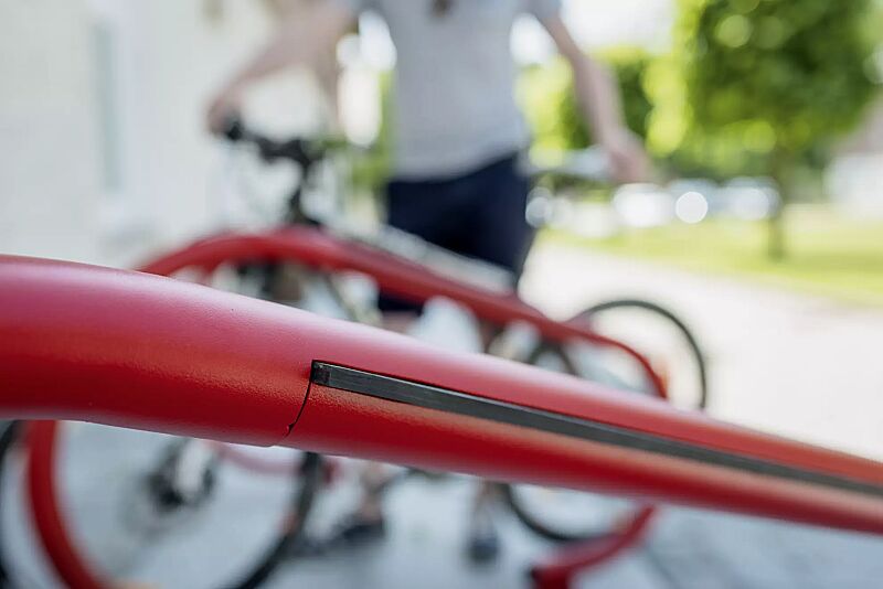 Detail: widerstandsfähiger Gummistreifen