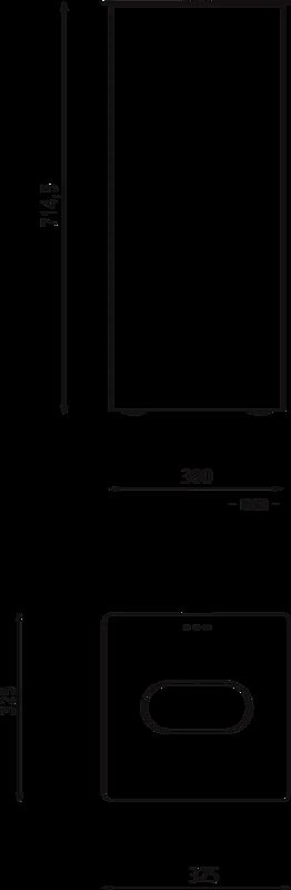 Abfallbehälter VESPUCCI mit Aufkleber in RAL 2004 reinorange