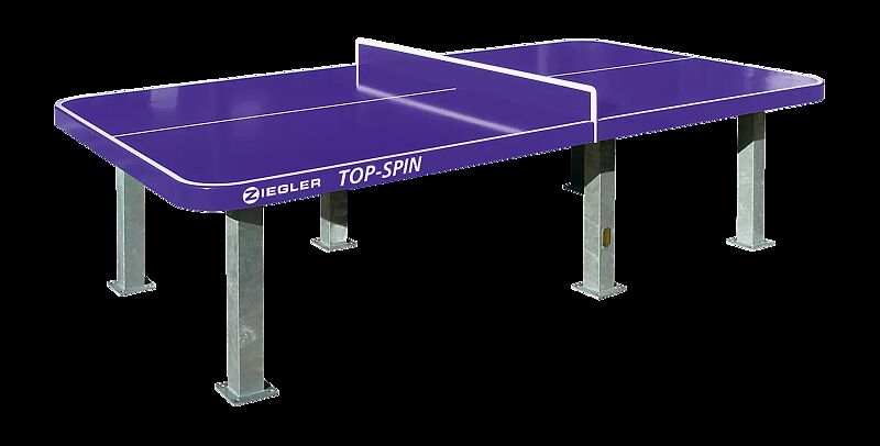 Tischtennisplatte TOP-SPIN, zum Aufdübeln, in RAL 4005 blaulila