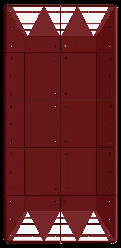 Euronormkissen NONZA, 10-teilig, in rotbraun