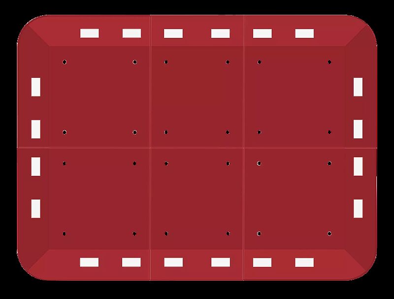 Temposchwelle BERLINER KISSEN, 6-teilig, in rotbraun