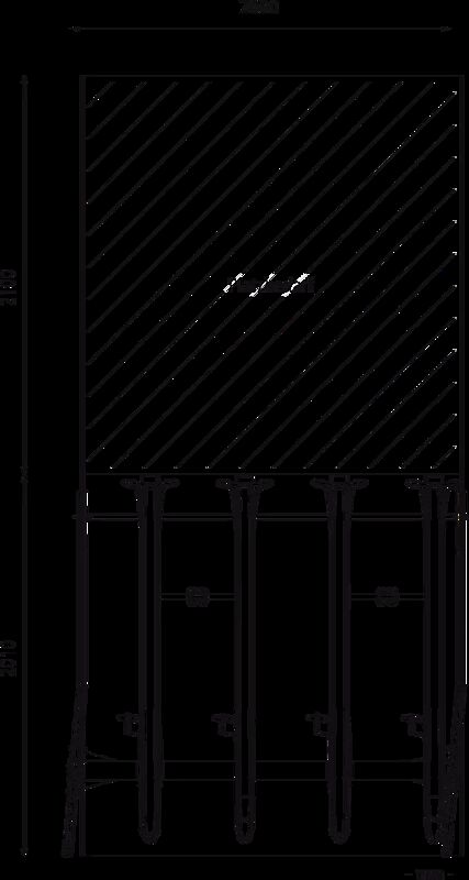 Doppelstock-Fahrradparksystem EASYLIFT PREMIUM-E  mit Lademöglichkeit für E-Bikes, 8 Stellplätze