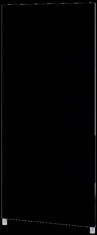 Leit- und Orientierungsstele GUIDE, Hochformat, Aluminiumverbundplatten in RAL 9005 tiefschwarz