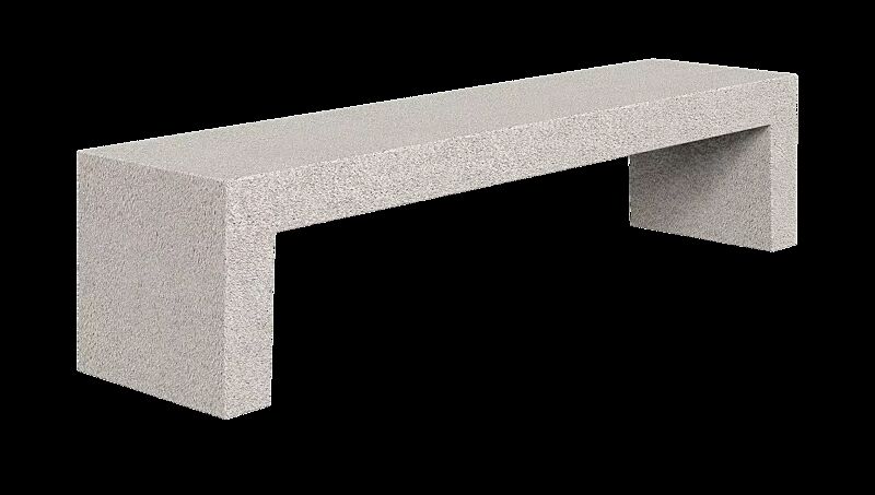 Sitzbank VENEZIA aus rekonstituiertem Marmor, Sitzfläche gestockt, in weiß carrara