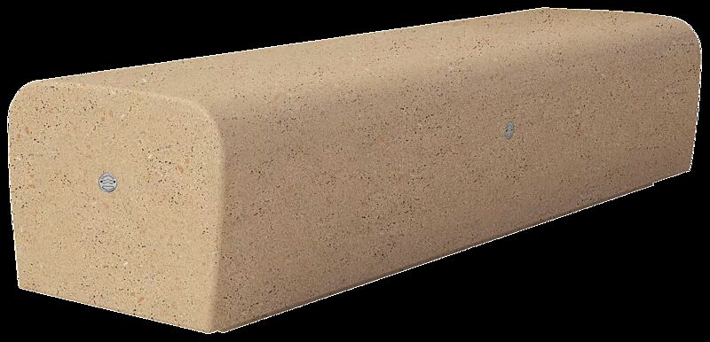 Sitzbank ONDA aus rekonstituiertem Marmor, gerade, Sitzfläche sandgestrahlt, in veneziano