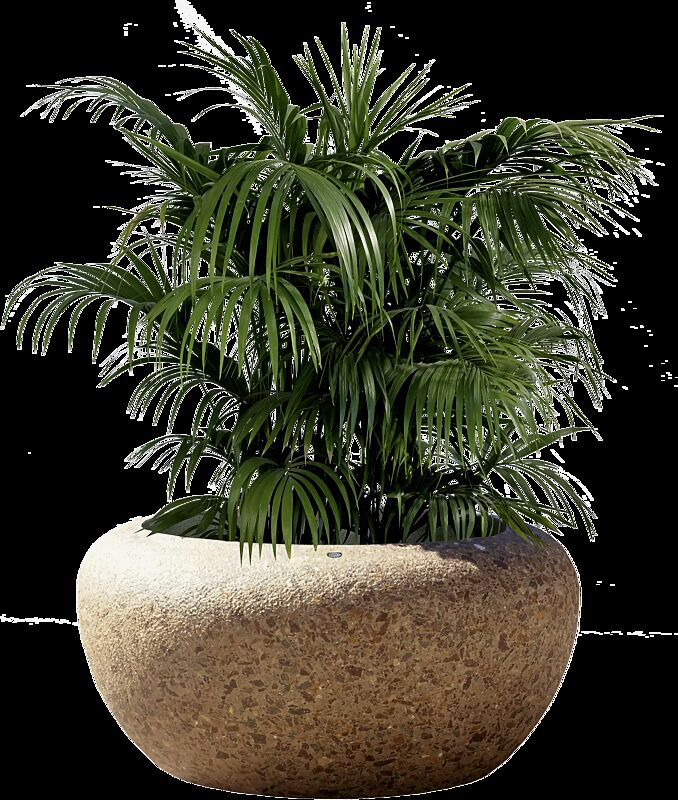 Pflanzbehälter GIOVE aus rekonstituiertem Marmor gestockt, in veronarot