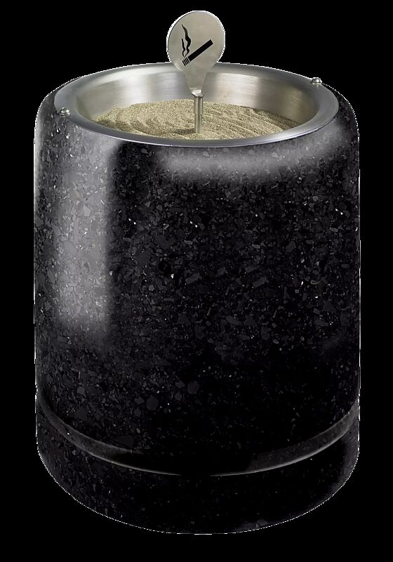 Standascher CRONO aus rekonstituiertem Marmor geschliffen, in schwarz ebano