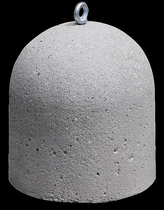 Poller TITANO aus Beton gestockt, in Granitoptik weiß