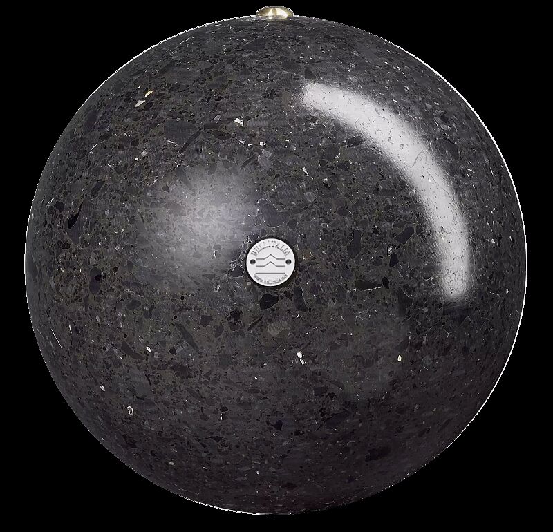 Poller SFERA aus rekonstituiertem Marmor geschliffen, in schwarz ebano