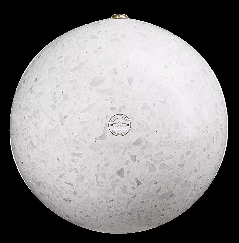 Poller SFERA aus Beton geschliffen, in Granitoptik weiß