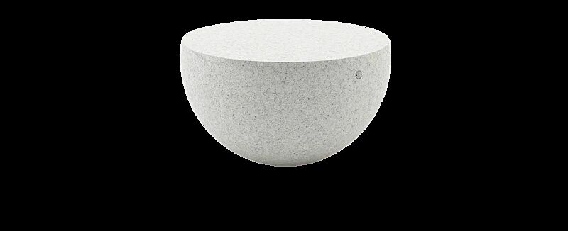 Tisch FAMILY zum freien Aufstellen, aus Beton gestockt, in Granitoptik weiß