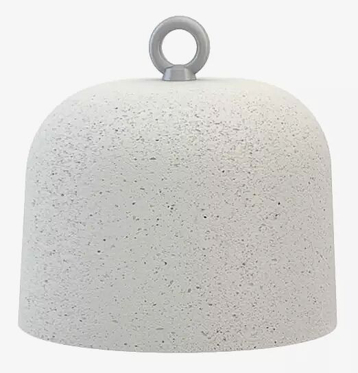 Poller KID aus Beton, in Granitoptik weiß