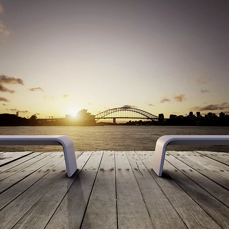 Sitzbank ALBA aus UTC®-Beton, in weiß