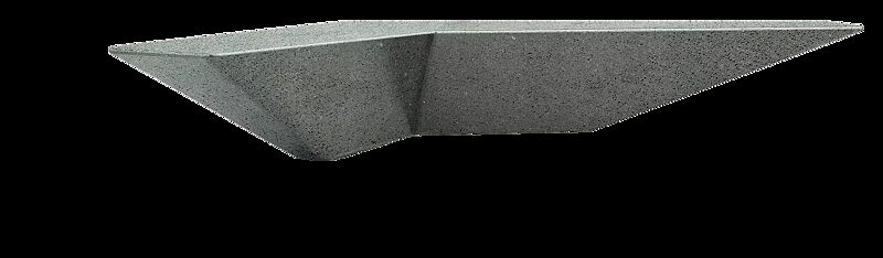 Sitzbank ARROW aus rekonstituiertem Marmor, in grün alpi