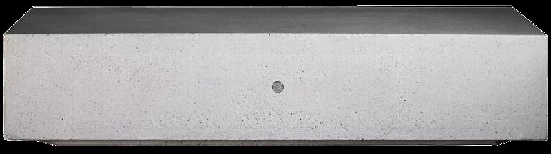 Sitzbank DOUBLE KUBB aus Beton, Sitzfläche geschliffen, in Granitoptik weiß