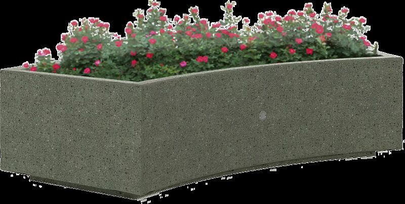 Pflanzbehälter KUBB CURVED aus Marmor, in grün alpi