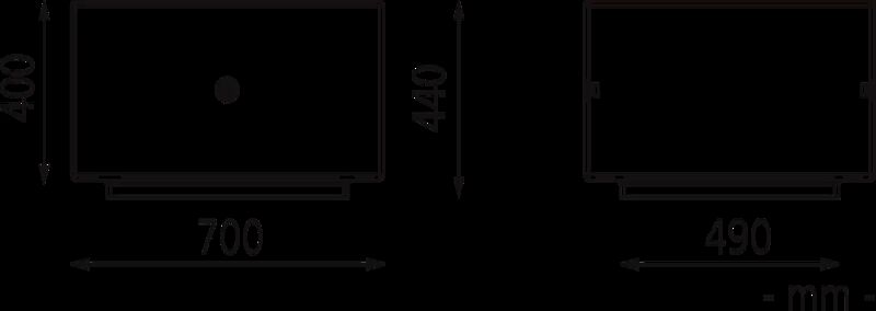 Sitzbank MONO KUBB ohne Rückenlehne