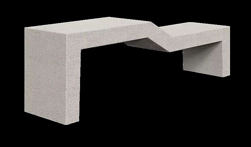 Seniorenbank VENEZIA OLD aus Marmor, Sitzfläche geschliffen, in weiß carrara