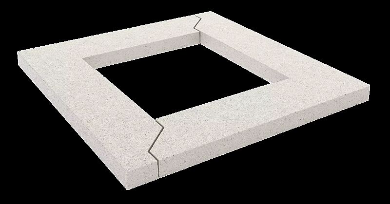 Baumschutzrost DIAGO aus Beton, in Granitoptik weiß