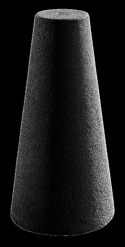 Poller KONE aus rekonstituiertem Marmor sandgestrahlt, in schwarz ebano