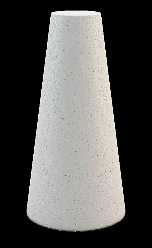 Poller KONE aus Beton, in Granitoptik weiß