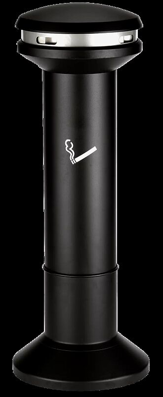 Standascher INFINITY aus Stahl, in RAL 9005 tiefschwarz