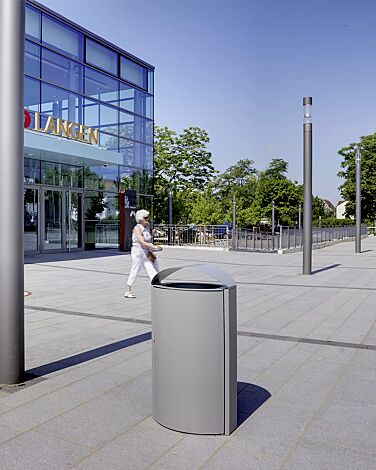 Abfallbehälter CAPITAL aus Stahl, 60 Liter, zum freien Aufstellen