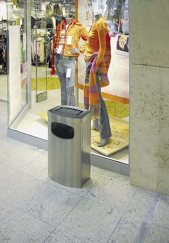 Abfallbehälter CRUZ  aus Edelstahl