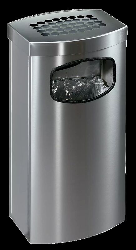 Abfallbehälter CRUZ mit Ascher, ohne Schutzdach