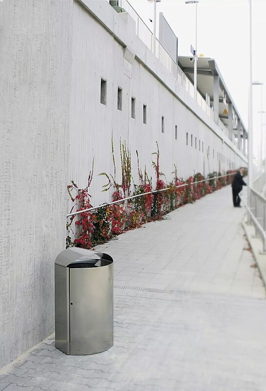 Abfallbehälter CAPITAL, 90 Liter, aus Edelstahl