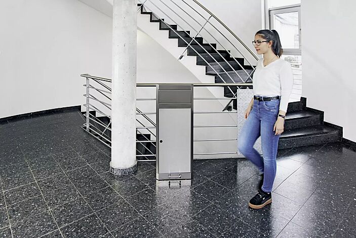 Abfallbehälter LEVER, 80 Liter
