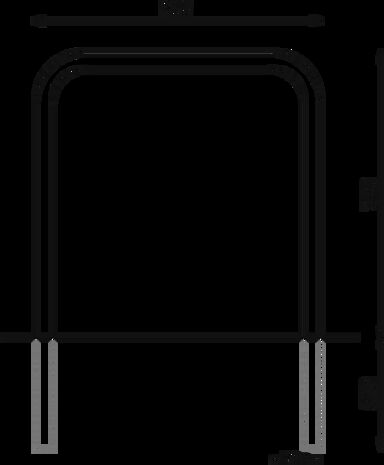 800 x 1000 mm o. Q., Einbet. -250 mm
