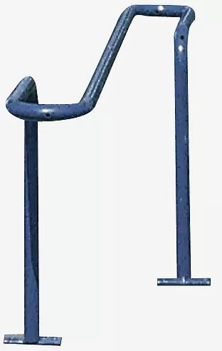 Anlehnbügel ALBANY doppelseitig, zum Einbetonieren, in RAL 7016 anthrazitgrau