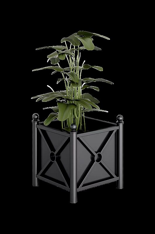 Pflanzbehälter HILSA mit Kugelkopf und Diagonalstreben