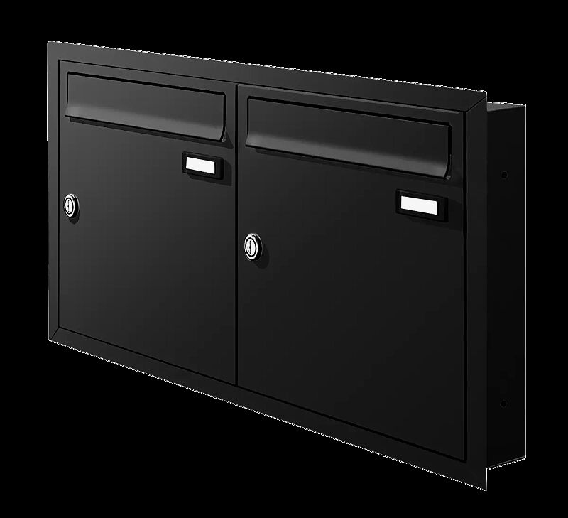 Briefkastenanlage ROCHELLE aus Stahl, 2 Briefkästen