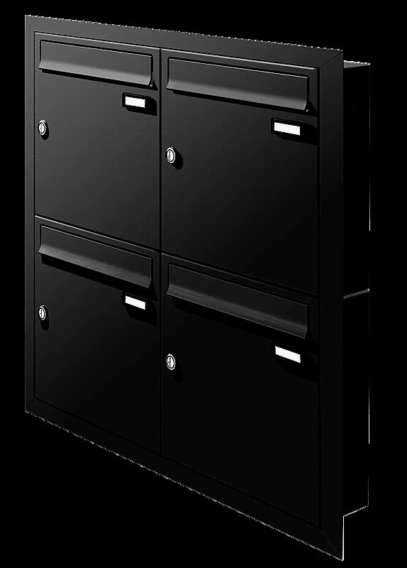 Briefkastenanlage ROCHELLE aus Stahl, 4 Briefkästen