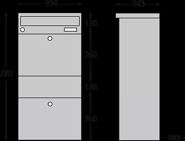 Briefkastensystem CENON mit Zustellbox