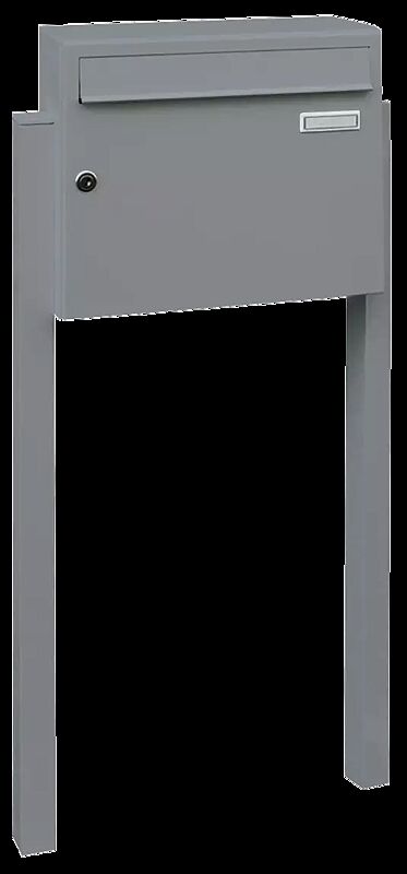 Behindertengerechte Briefkastenanlage BRETAGNE mit 1 Briefkasten, in RAL 9007 graualuminium
