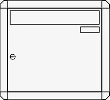 Unterputz-Briefkastenanlage NIZZA, 1 Briefkasten, ohne Sprech- / Klingelfach