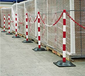 Leichter Kettenständer MOSS, rot-weiß